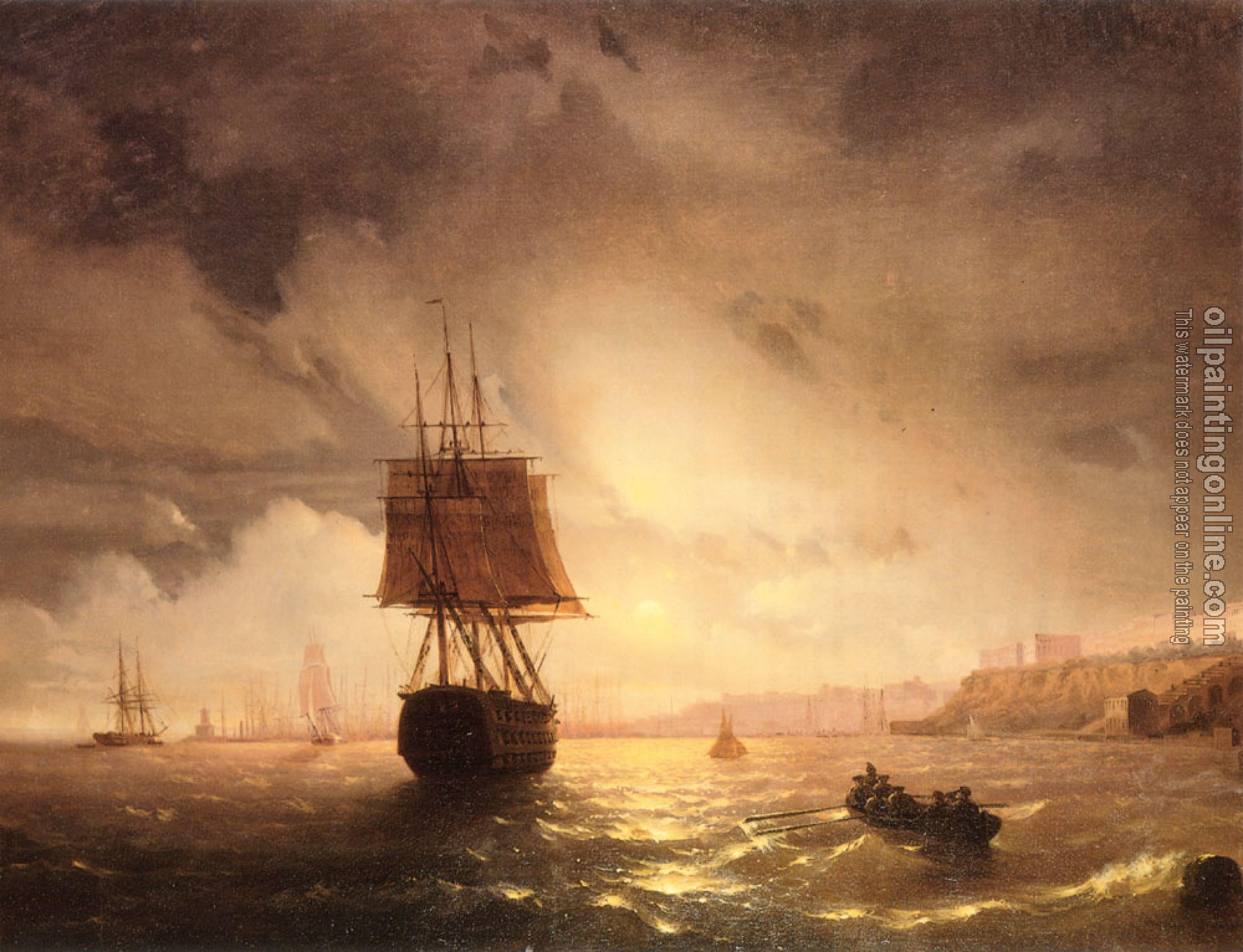 Aivazovsky, Ivan Constantinovich - The Harbor At Odessa On The Black Sea